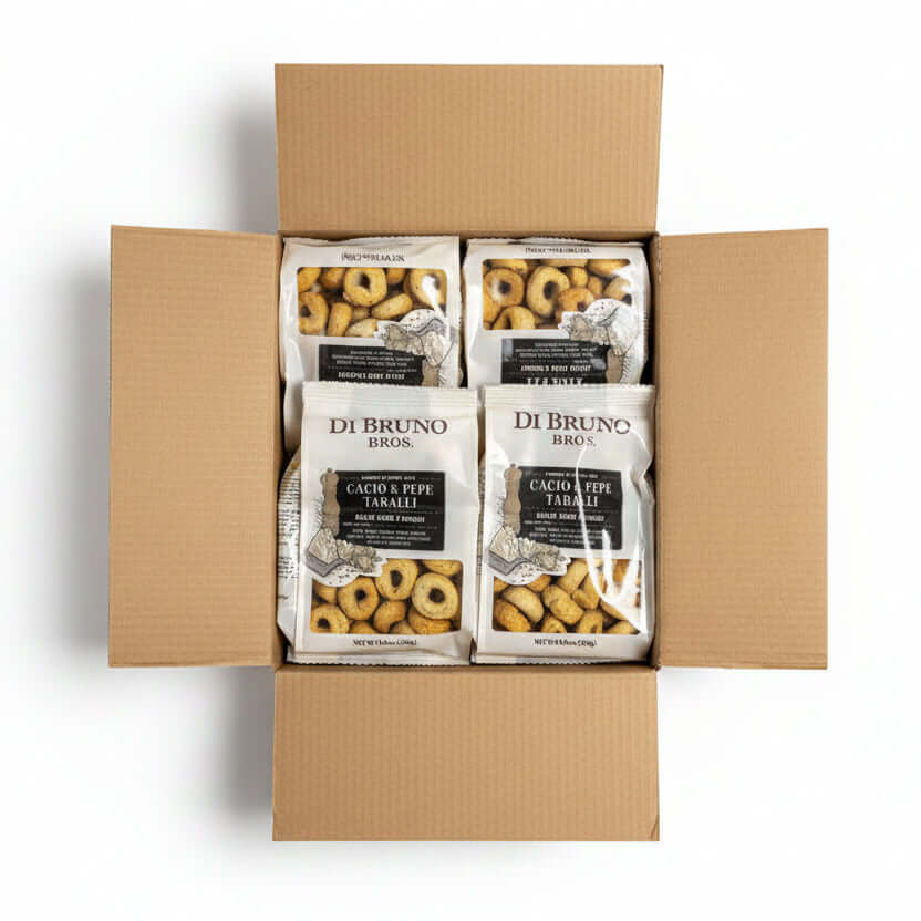 Box of DiBruno Bros. Cacio & Pepe Taralli snacks