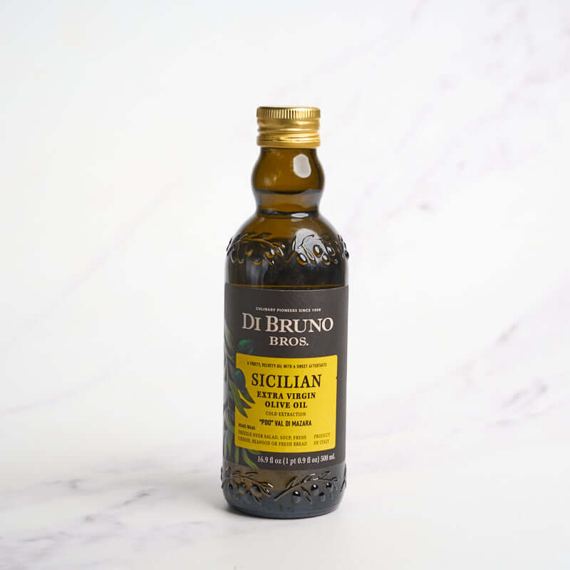 Bottle of Di Bruno Bros. Sicilian Extra Virgin Olive Oil.