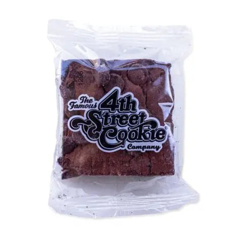 Packaged cookies with '4th Street Cookie Company' logo on a white background