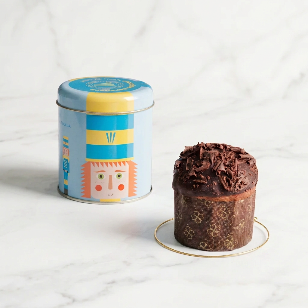 Mini Panettone — Chocolate Drops in Collectible Tin