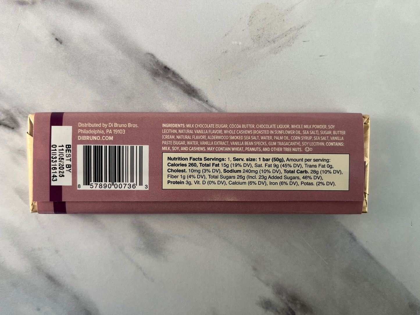 Milk Chocolate Toffee & Cashew Bar