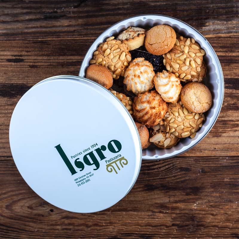 Italian Cookie tin made by Isgro's pastries from Di Bruno Bros.