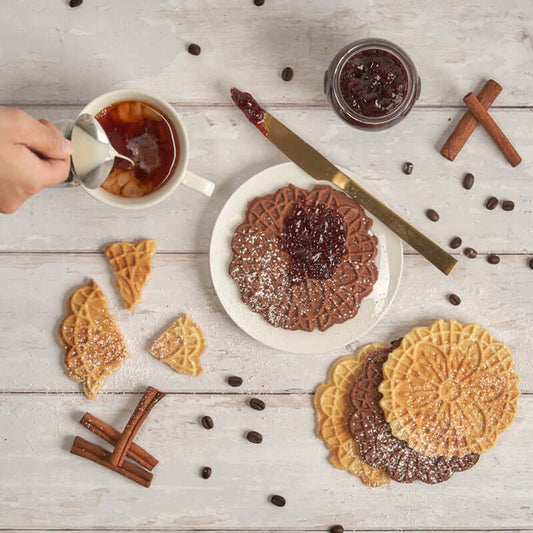 Coffee and Pizzelles from Di Bruno Bros.