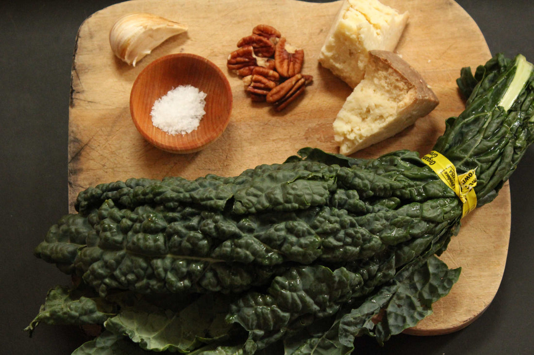 Kale Pesto with Fiore Sardo Cheese