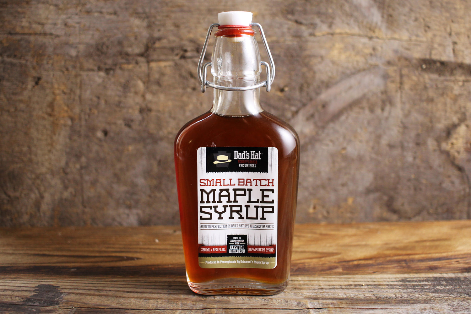 Whiskey Alert! Dad's Hat Small Batch Whiskey-Aged Maple Syrup