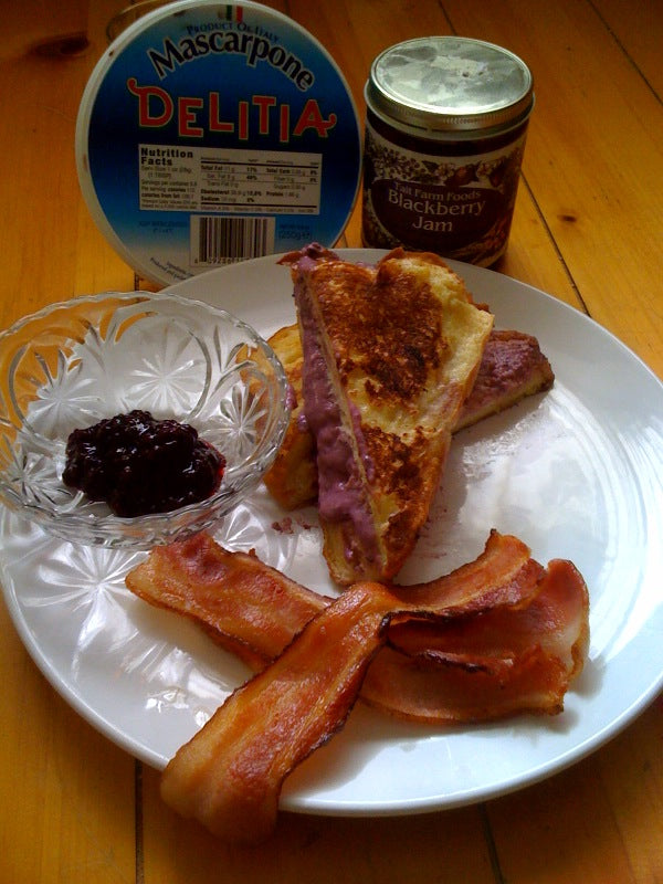 Mascarpone and Blackberry Jam French Toast