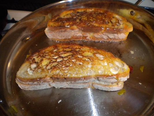 Cheesemonger Grilled Cheese with Reading Raclette, Chorizo, and Pickled Jalapenos