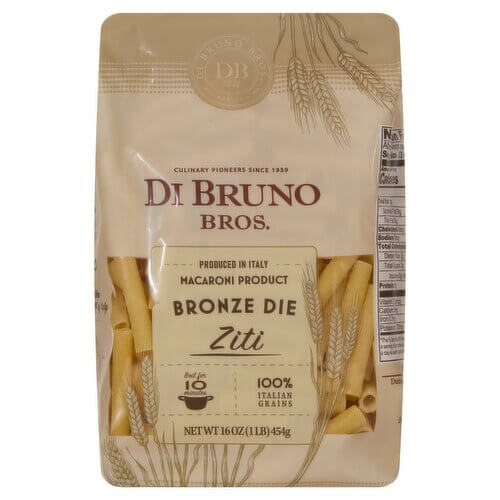 Front of Di Bruno Bros. Bronze Die Ziti 16 oz package