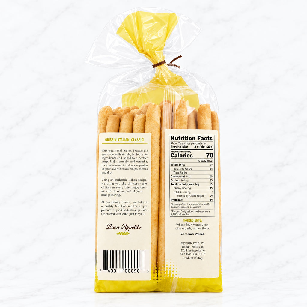 Olive Oil Grissini Breadsticks