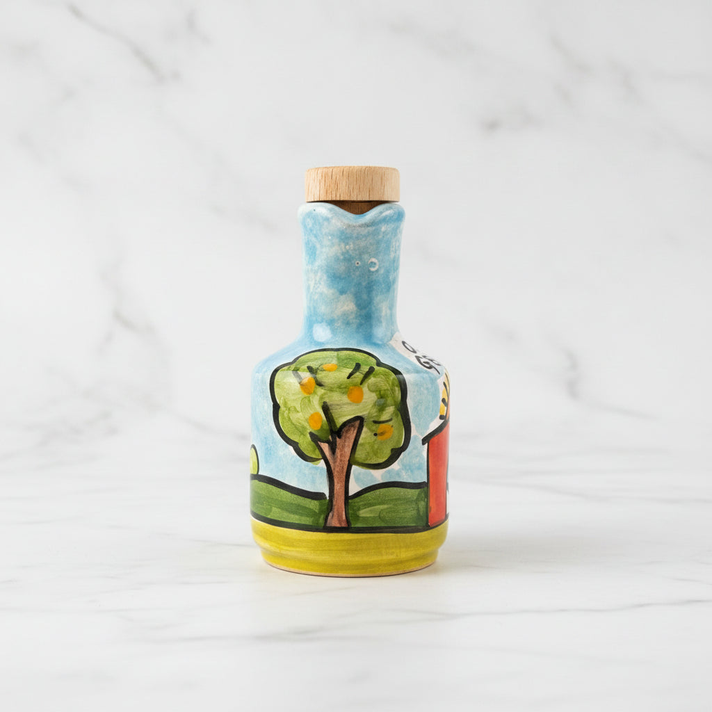 Nocellara del Belice Olive Oil - Hand Painted Artisanal Ceramic 100ml
