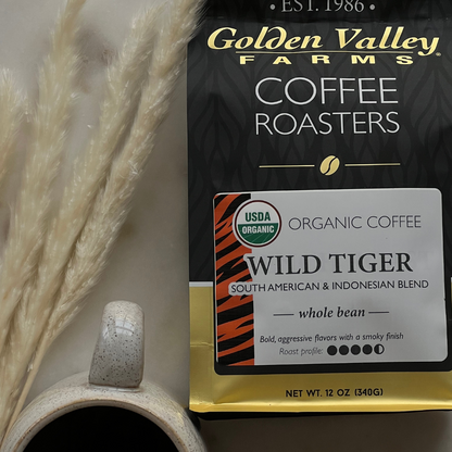 Wild Tiger Organic Coffee, 12-Ounce Bag