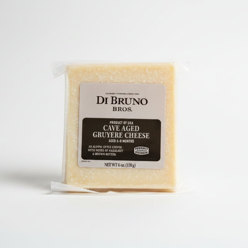 Cave-Aged Gruyere on a white surface