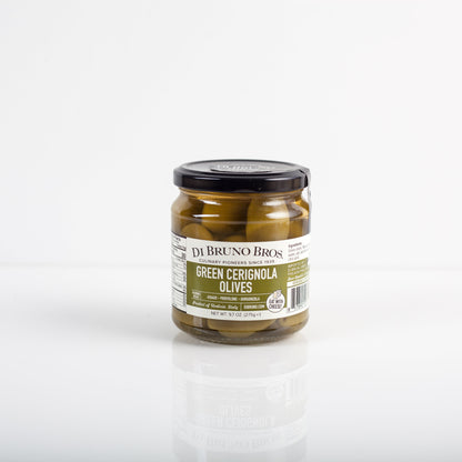 Jar of Di Bruno Bros. Green Cerignola Olives.