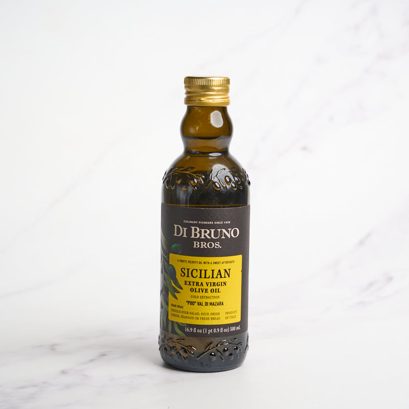 Bottle of Di Bruno Bros. Sicilian Extra Virgin Olive Oil.