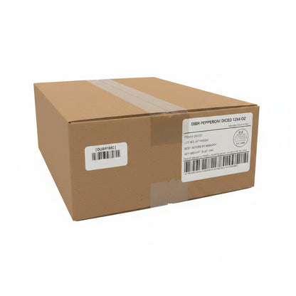 Stack of cardboard boxes with labels in a warehouse setting