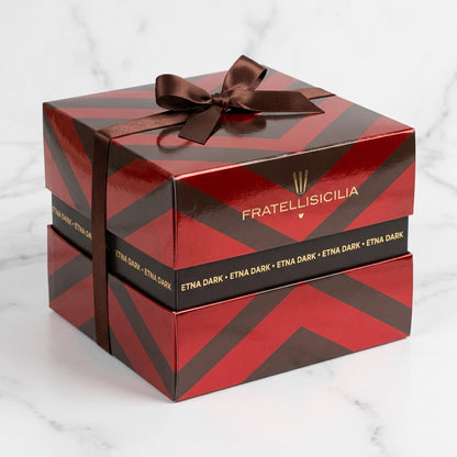 Etna Dark Panettone with Red Blossom Orange