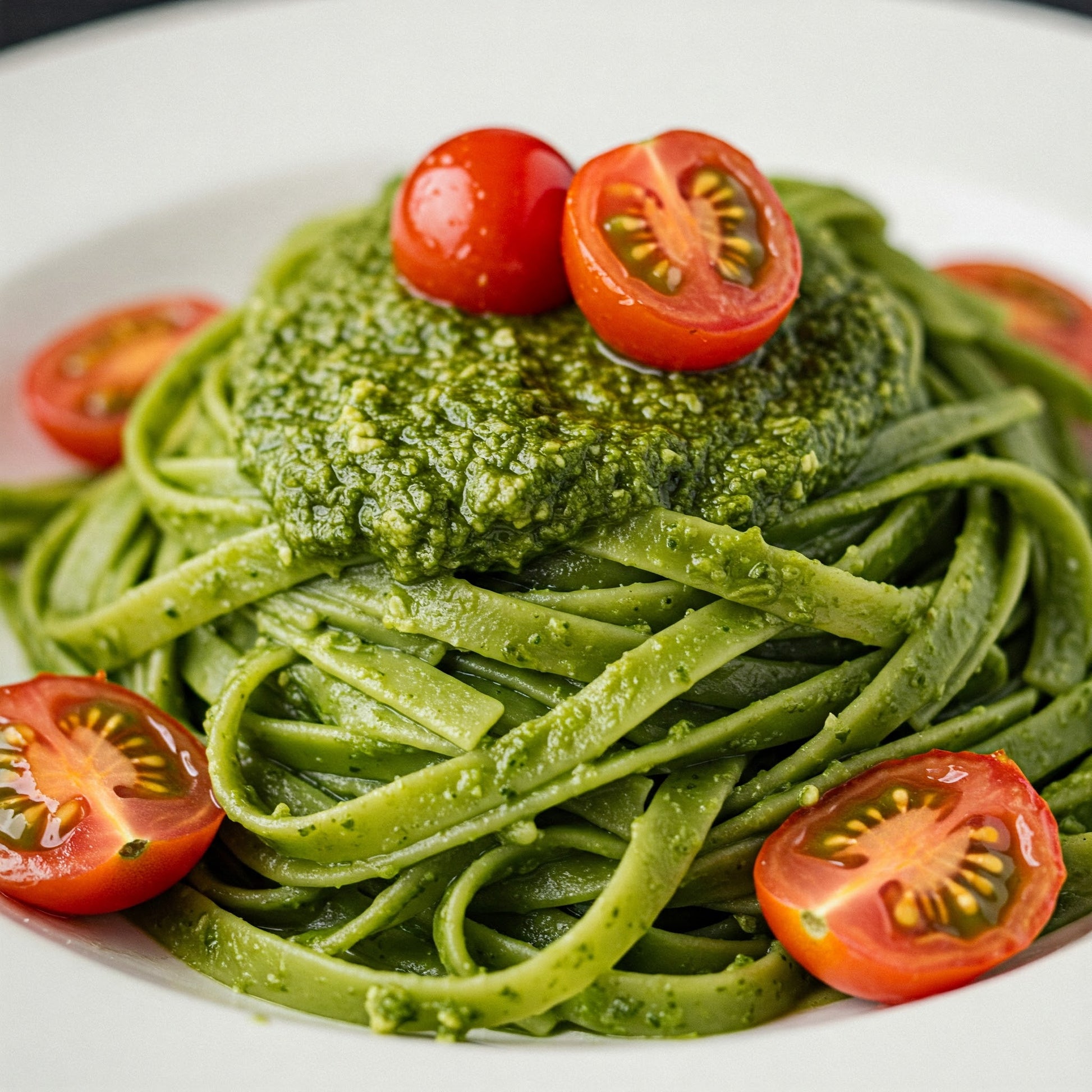 Egg Fettuccine Spinach