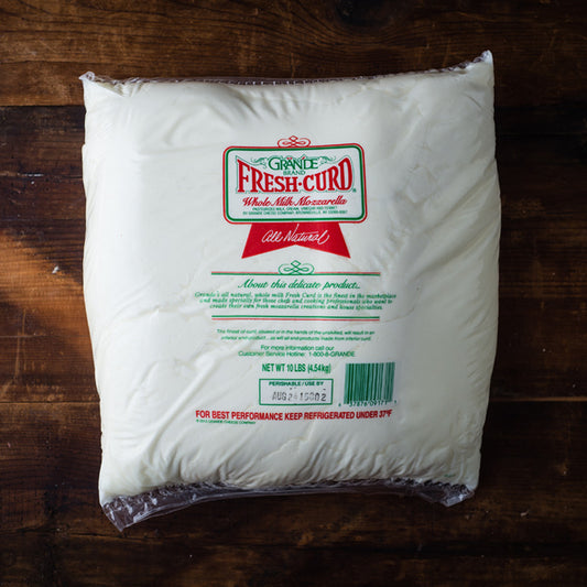 Grande Fresh Mozzarella Curd, 10-Pound