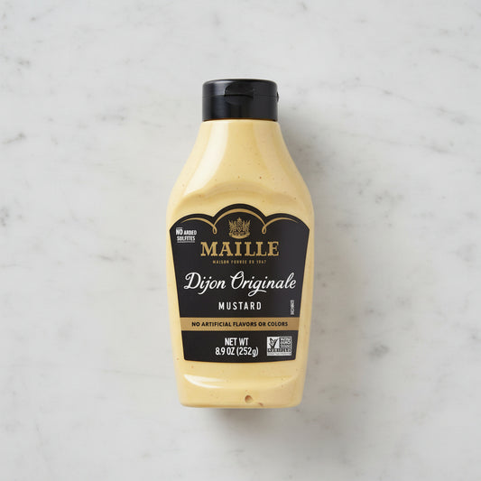 Maille Dijon Originale Mustard bottle on a white background