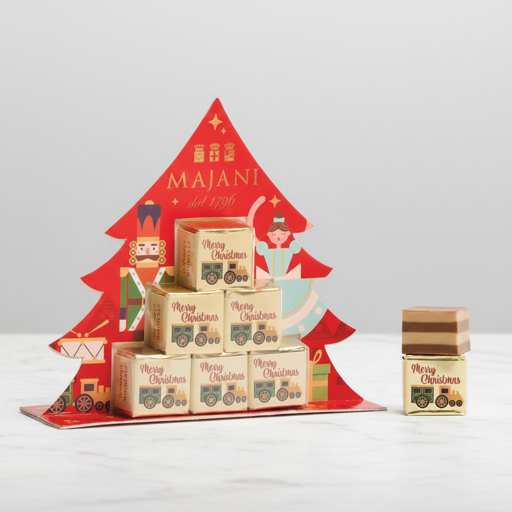 Christmas Tree Gift Box — Hazelnut & Almond Pralines