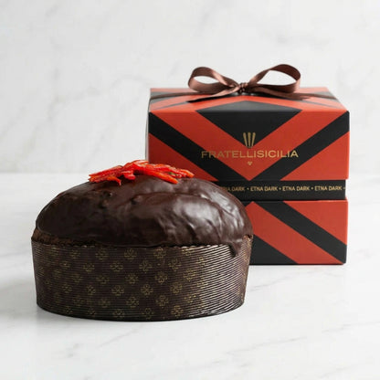 Etna Dark Panettone with Red Blossom Orange