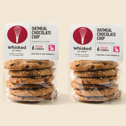 Vegan Chocolate Chip Oatmeal Cookies
