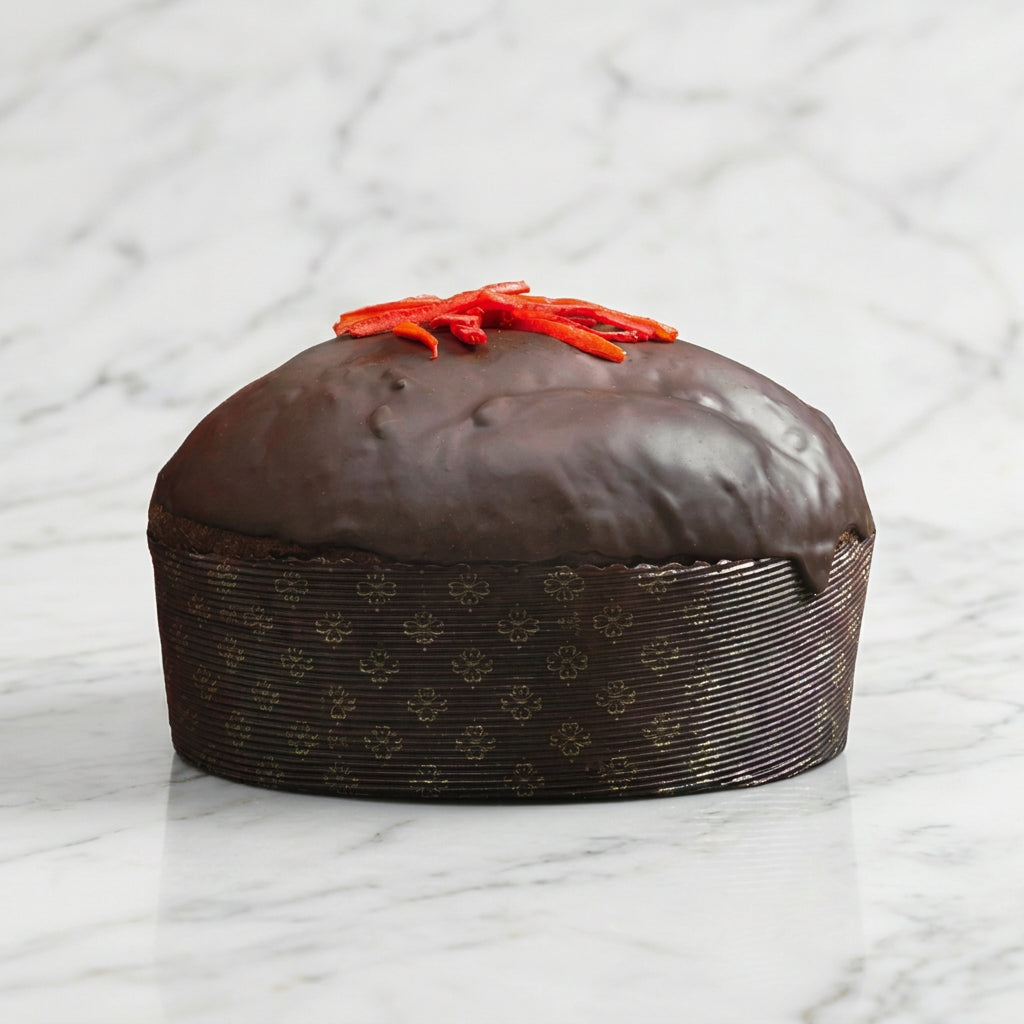 Etna Dark Panettone with Red Blossom Orange