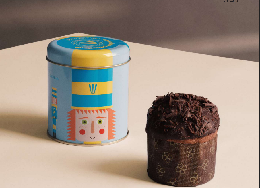 Fratelli Sicilia Mini Panettone — Chocolate Drops in Collectible Tin