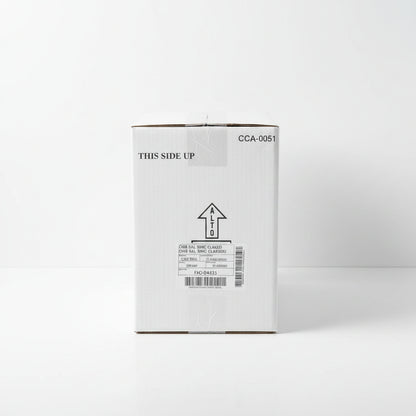 White cardboard box with 'This Side Up' label on a black surface