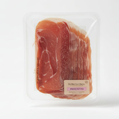 Packaged Sliced Prosciutto Large Tray on a white background