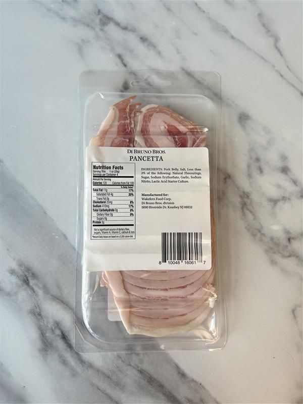 Sliced Pancetta
