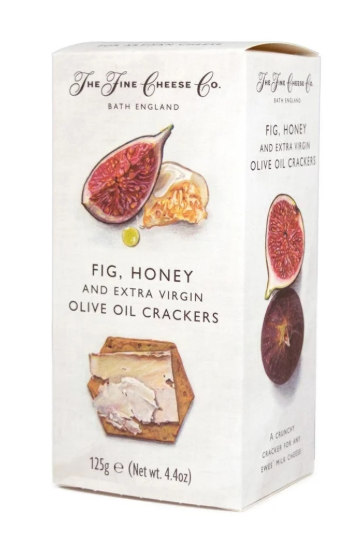 The Fine Cheese Co. Fig, Honey and Extra Virgin Olive Oil Crackers, 125 g box