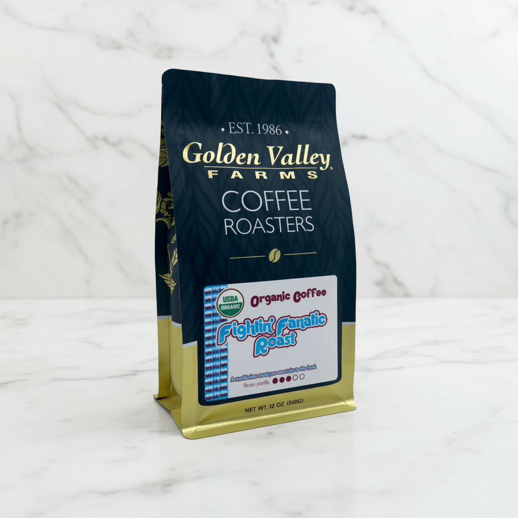 Fightin' Fanatic Roast Organic Coffee, 12-Ounce Bag