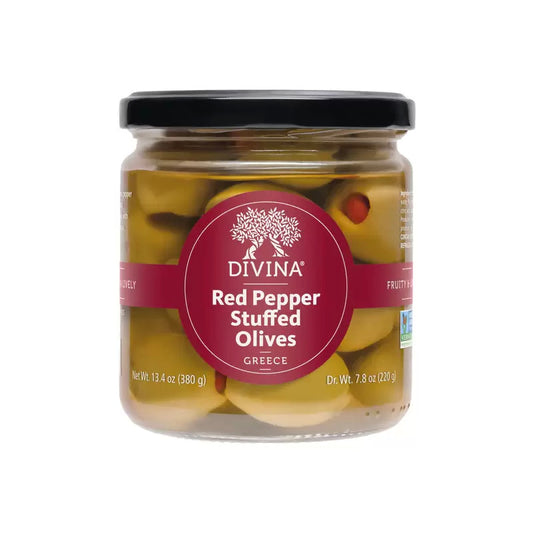 Divina Red Pepper Stuffed Olives